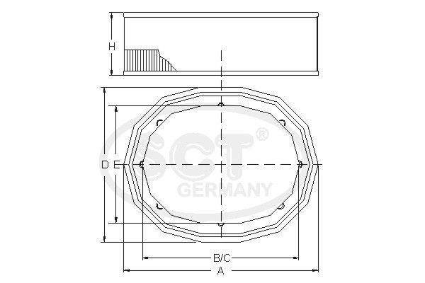 SCT GERMANY Воздушный фильтр SB 574